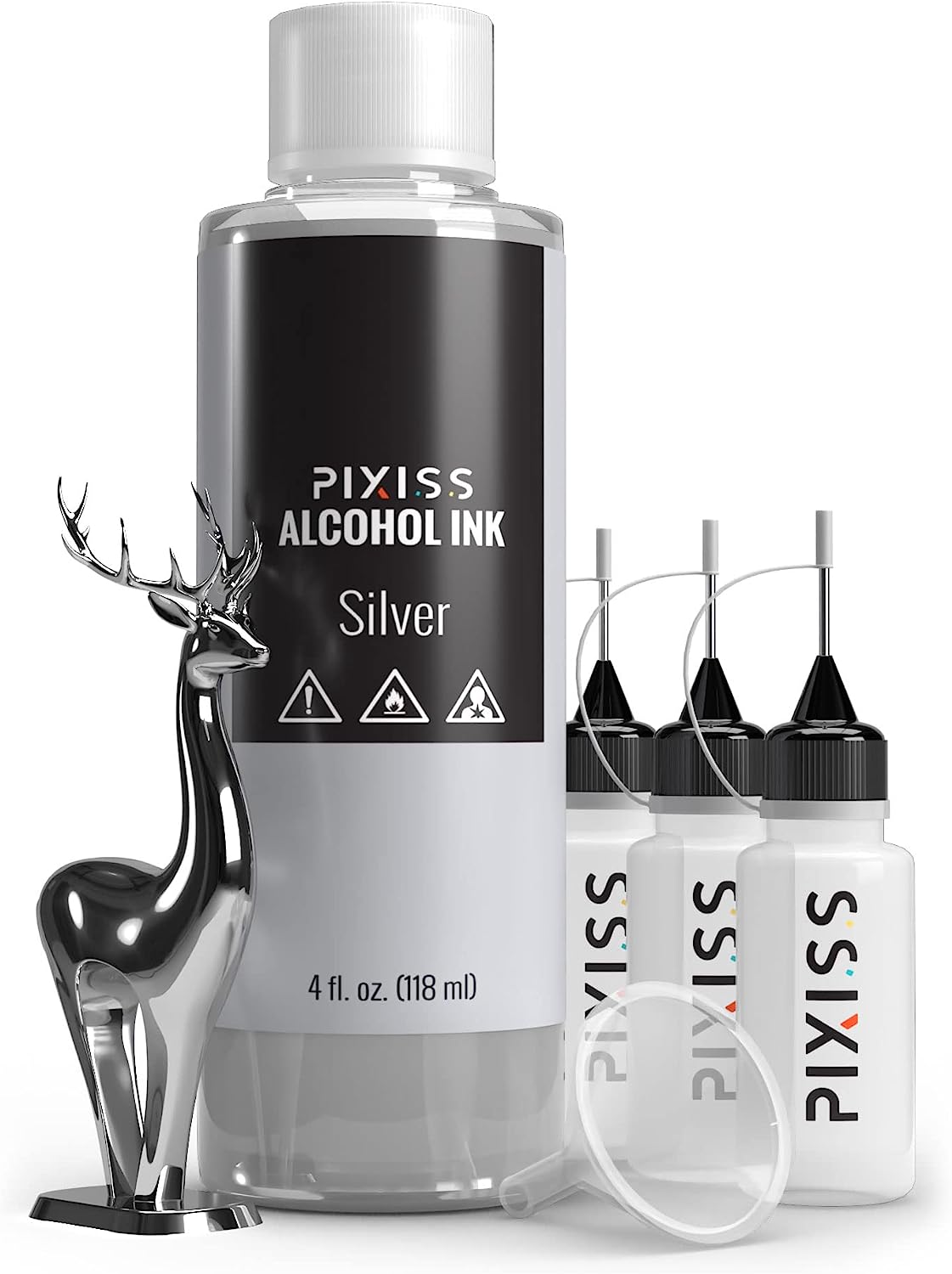 PIXISS Metallic Alcohol Ink 4 oz. - Silver