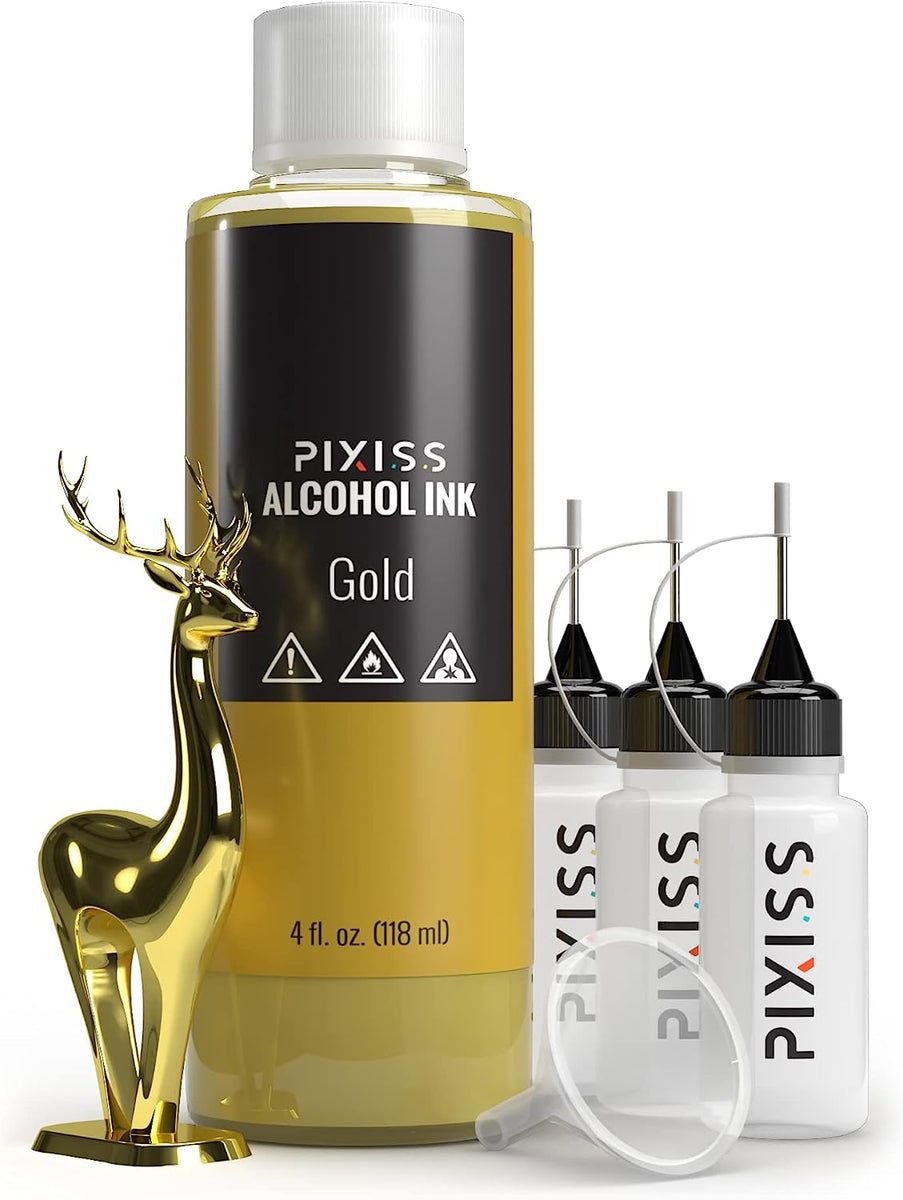 Jacquard, Piñata Color, Alcohol Ink, Rich Gold Alcohol Ink, 4 Fl Oz, Metallic  Alcohol Ink, Shiny Gold Ink 