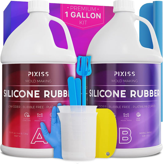 PIXISS Liquid Silicone Rubber for Mold Making - 128oz. Kit