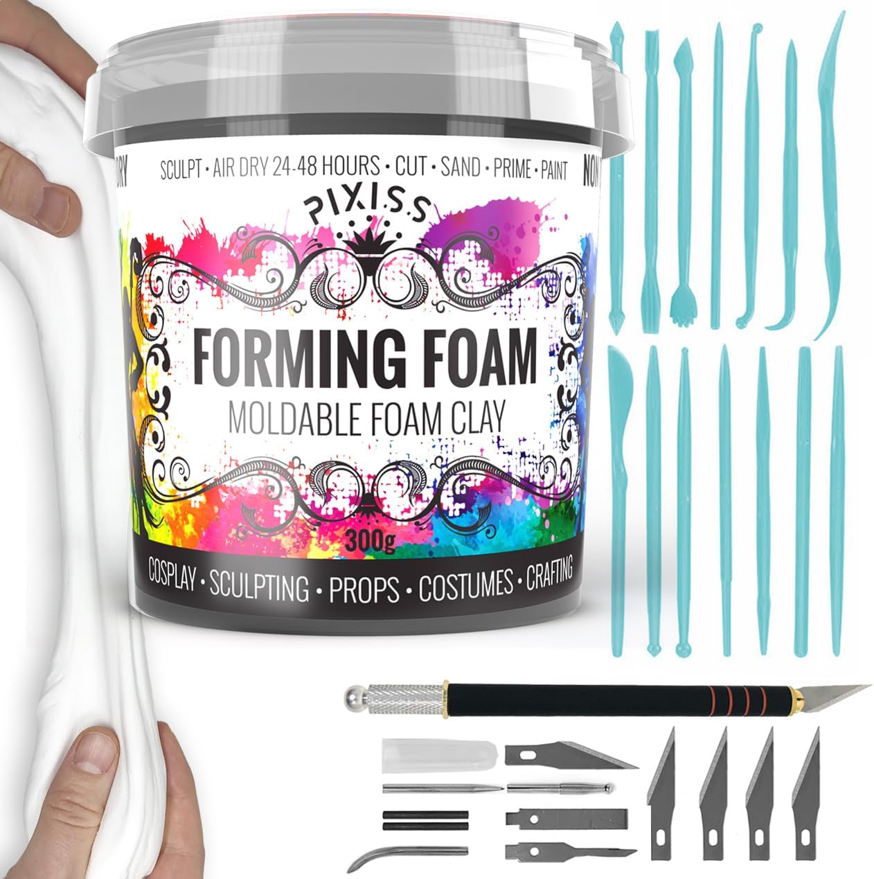 Foam Clay Sculpting Foam for Cosplay (300 Gram), Sculpting Accessories