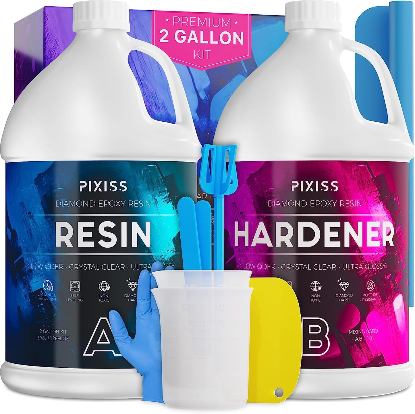 PIXISS Diamond Resin - 2 Gallon Kit