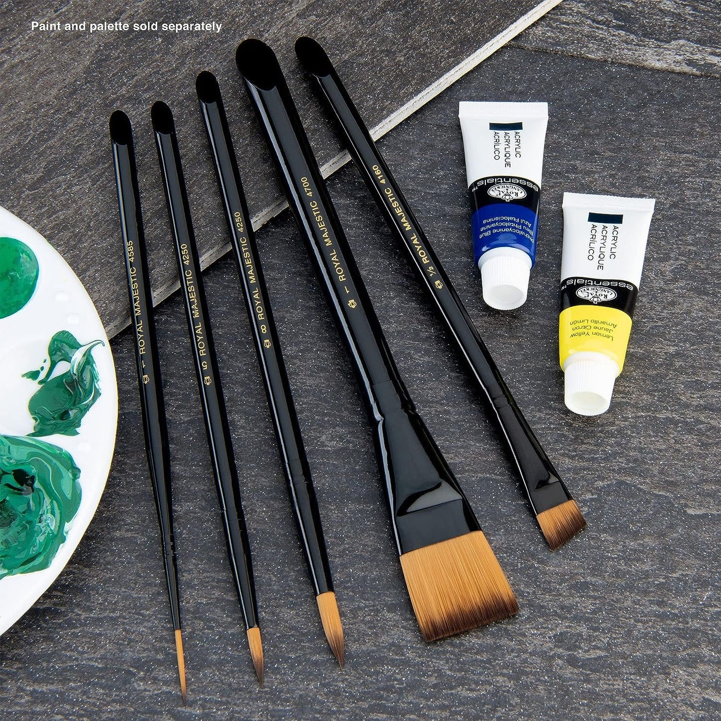 Royal and Langnickel Majestic Short Handle Paint Brush Set, Deluxe Watercolor, 5-Piece