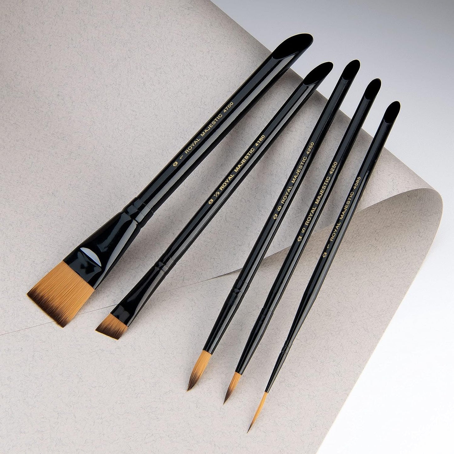 Royal and Langnickel Majestic Short Handle Paint Brush Set, Deluxe Watercolor, 5-Piece