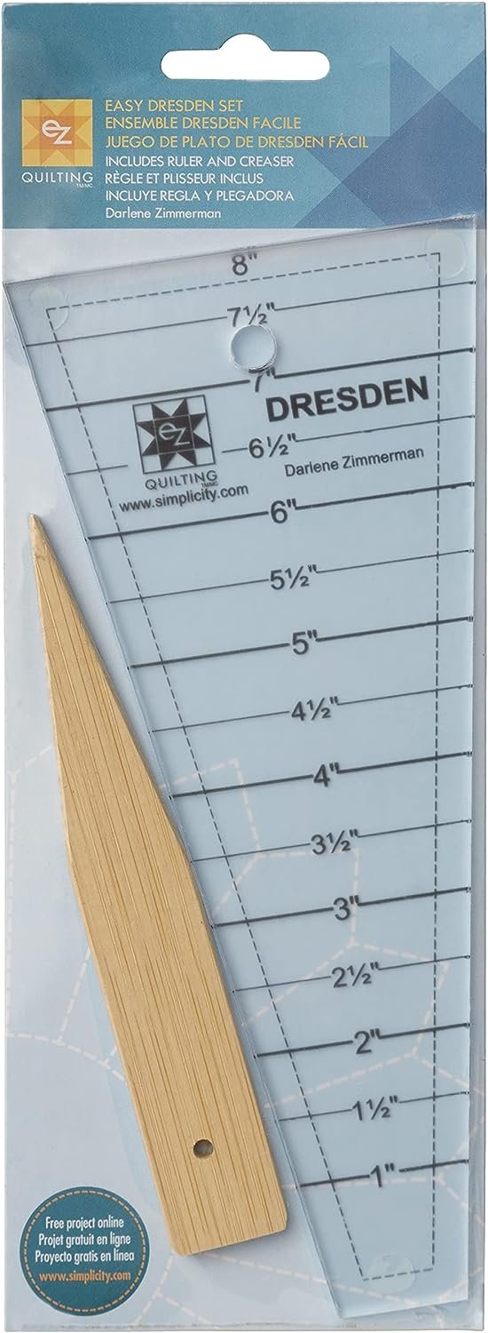 Wright Products EZ Quilting 882700 Easy Dresden Quilt Tool Set, 10 x 3.5 x 0.13, Clear