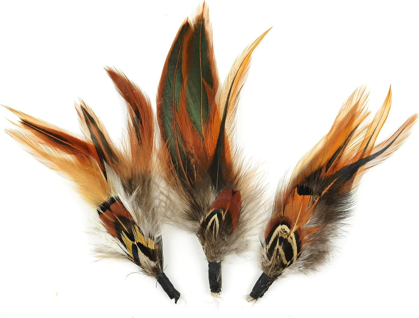 Touch of Nature 3-Piece Natural Feather Pick with Nylon Loop for Arts and Crafts, 4.5-Inch, Ringneck Pheasant