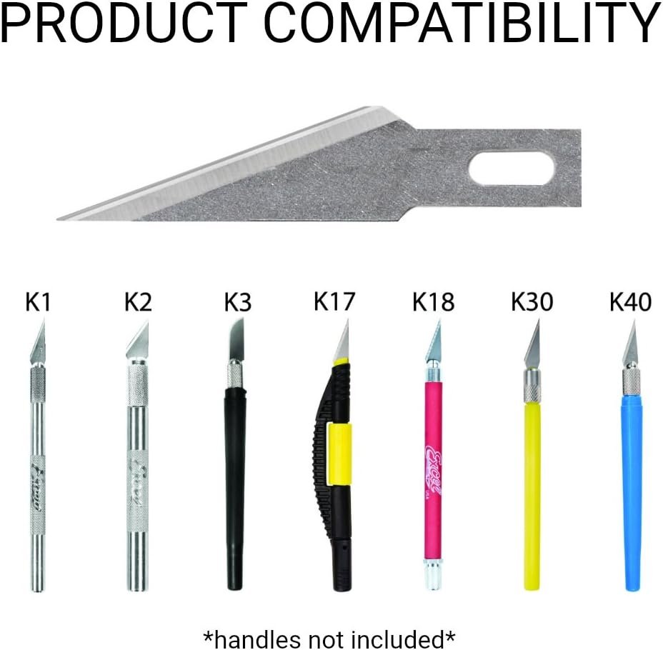 Excel Blades #11 Replacement Hobby Blade - American Made Carbon Steel Craft Knife Blades