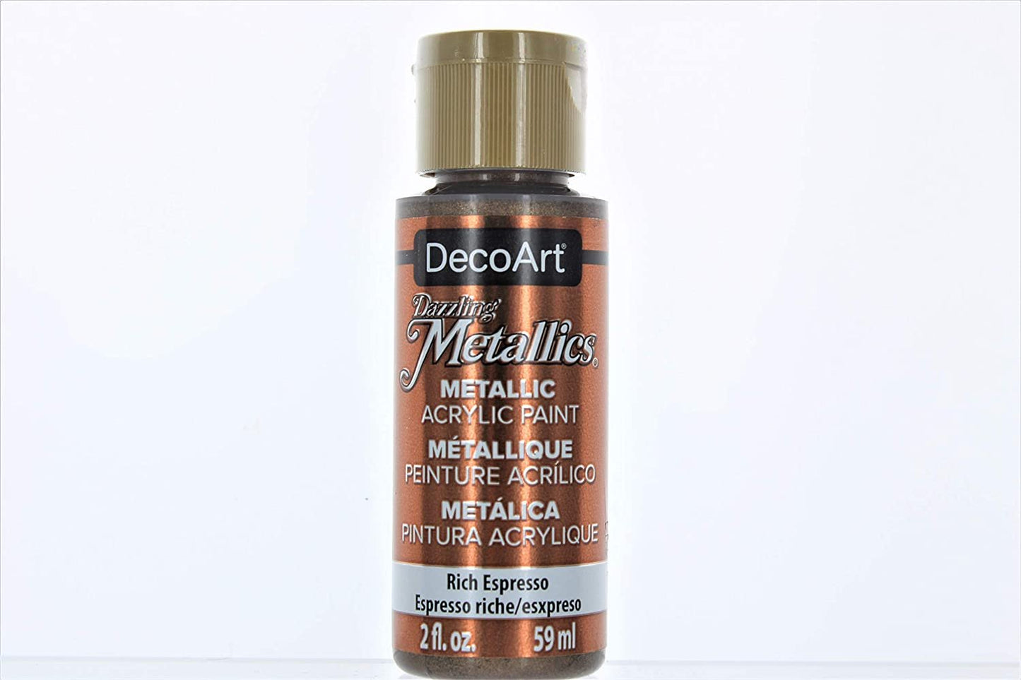2-Pack - DecoArt Dazzling Metallics Acrylic Colors - Rich Espresso, 2-Ounces Each