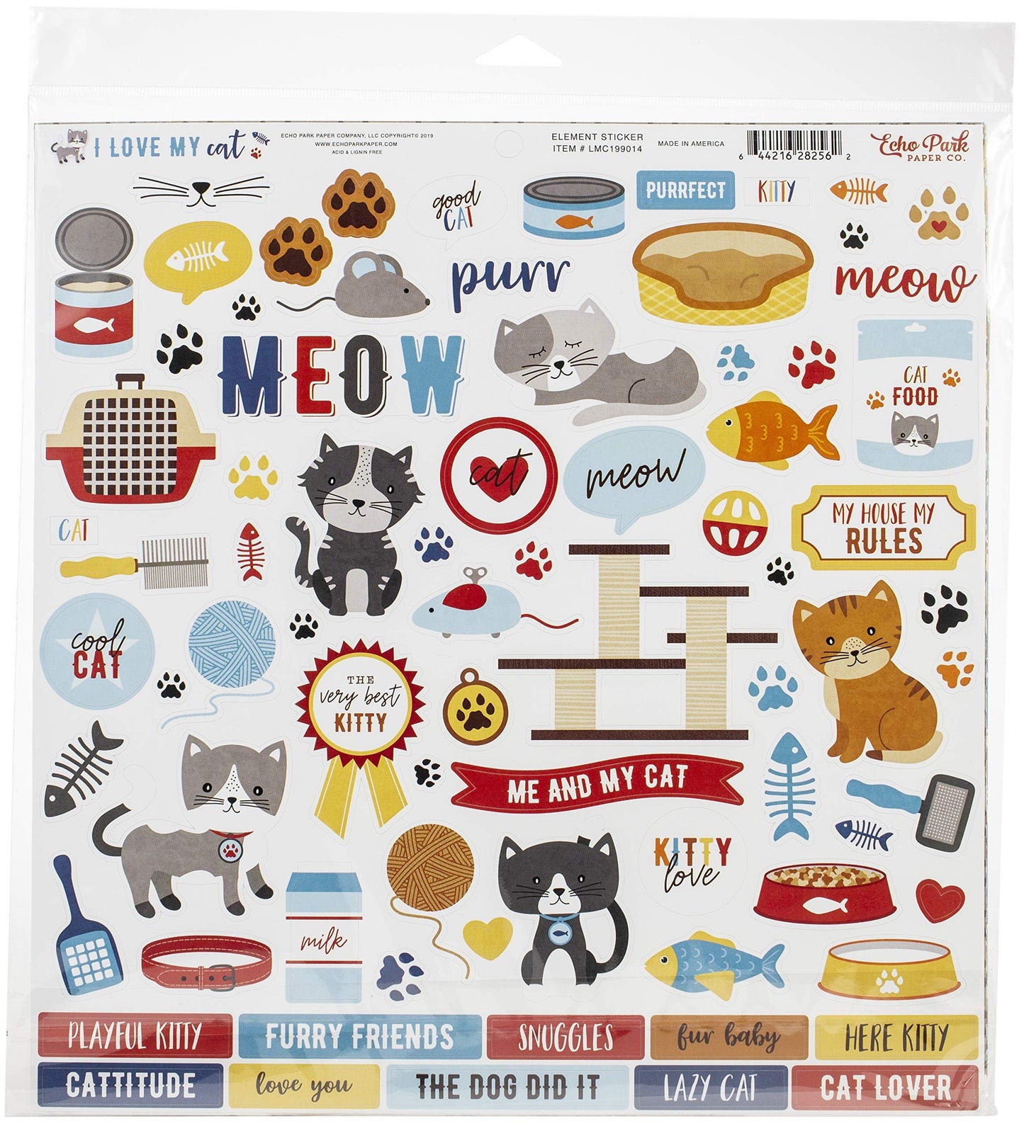 ECHO PARK PAPER COMPANY I LOVE MY CAT COLL 12X12 KIT