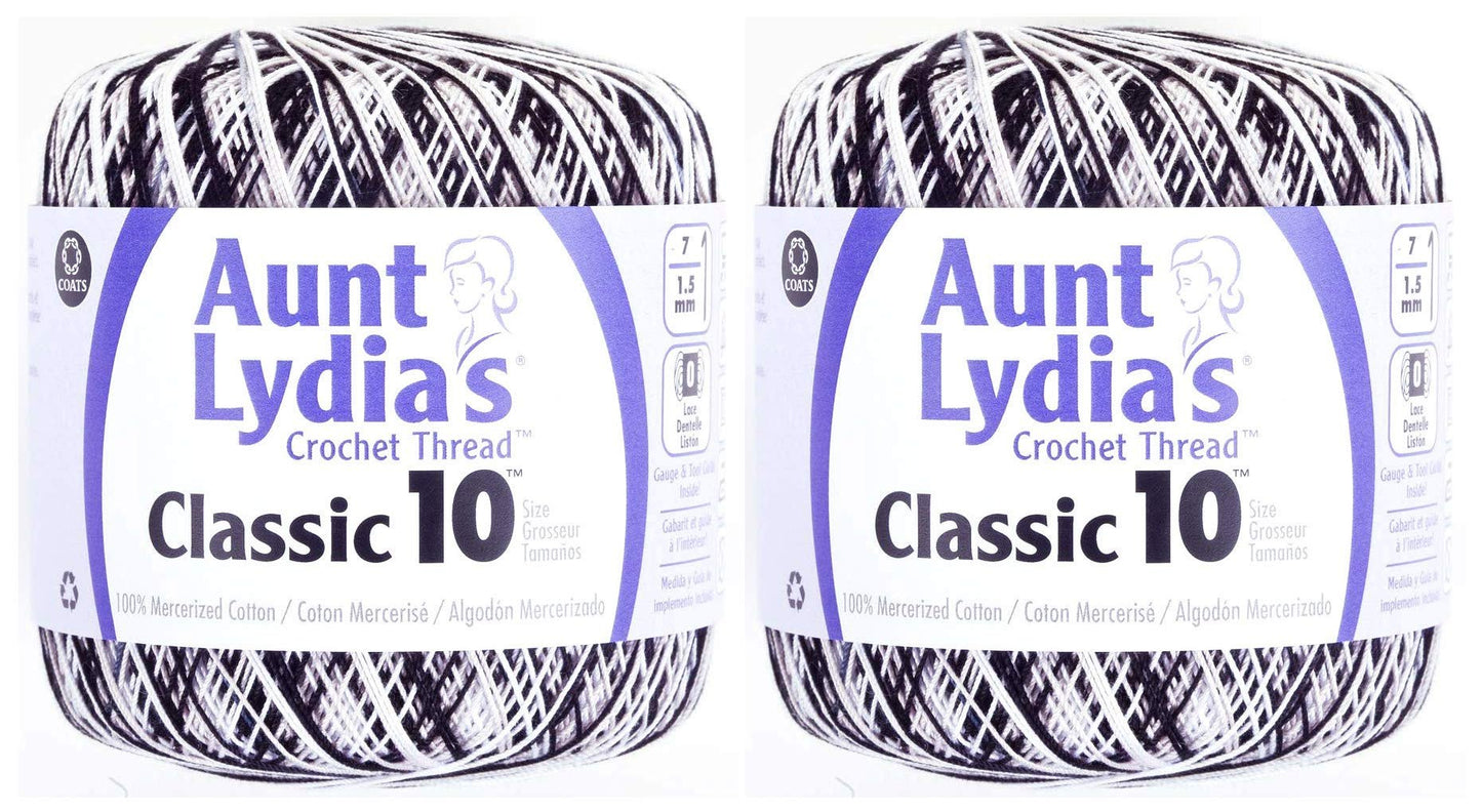 Aunt Lydia'S Classic Crochet Thread Size 10-Zebra