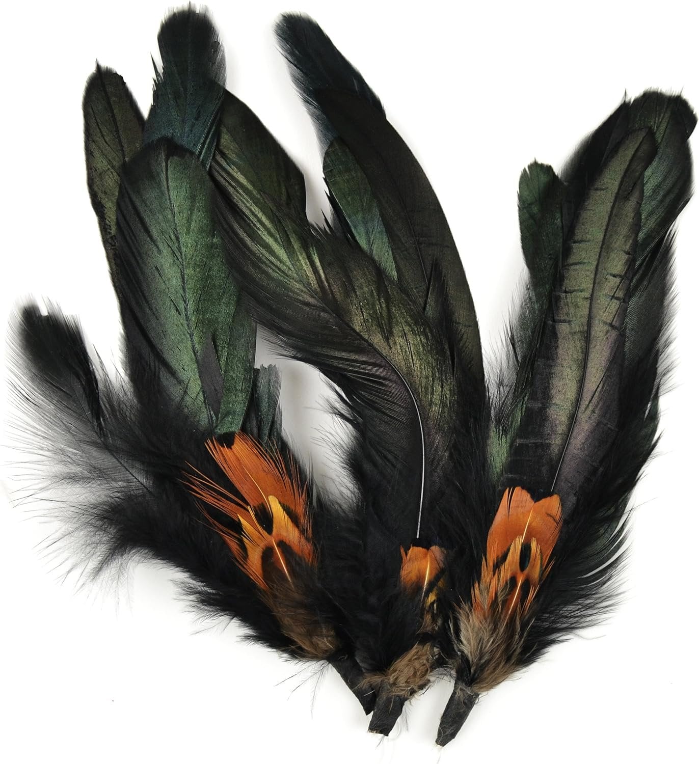 Touch of Nature 3-Piece Natural Feather Pick with Nylon Loop Cocktail with Ringneck Pheasant for Arts and Crafts, 5.5-Inch