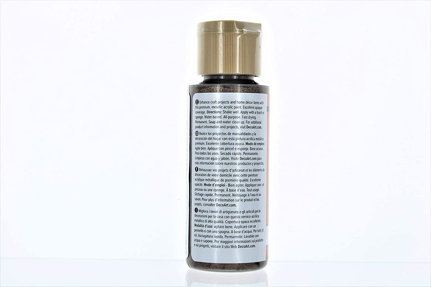 2-Pack - DecoArt Dazzling Metallics Acrylic Colors - Rich Espresso, 2-Ounces Each