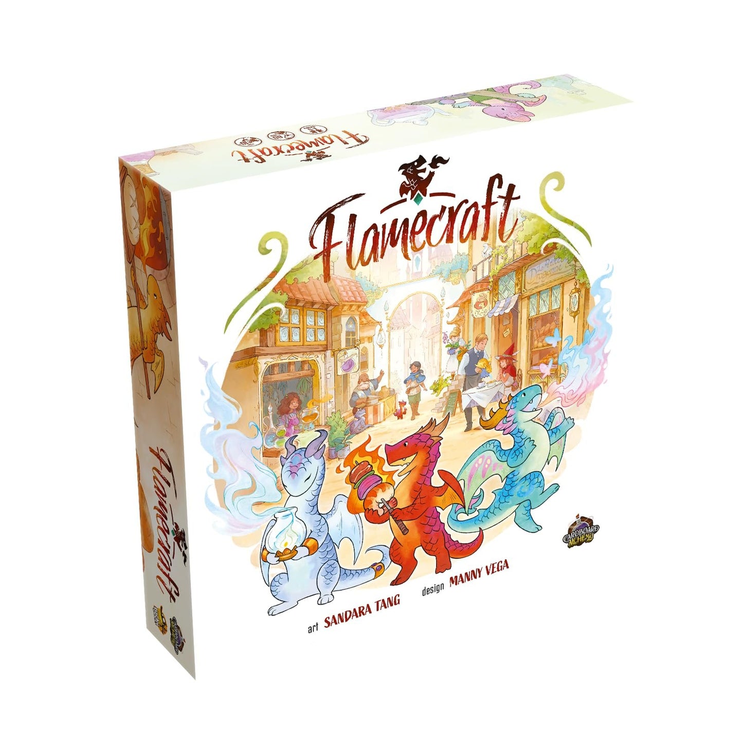 Flamecraft Board Game | Strategy Game | Dragon Game | Fantasy Game | Fun Family Game for Kids and Adults | Ages 10+ | 1-5 Players | Average Playtime 60 Minutes | Made by Lucky Duck Games
