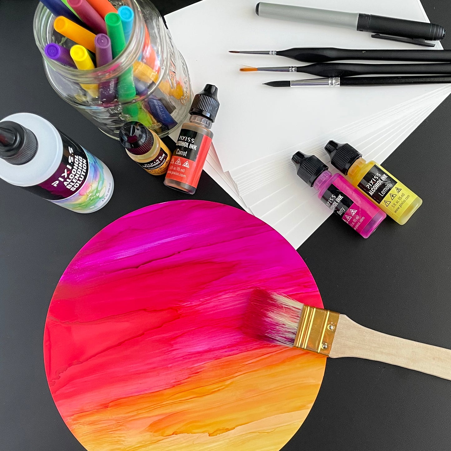 PIXISS Round Alcohol Ink Paper