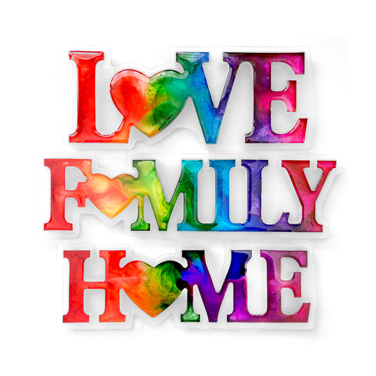 PIXISS Love | Family | Home Mold Set of 3