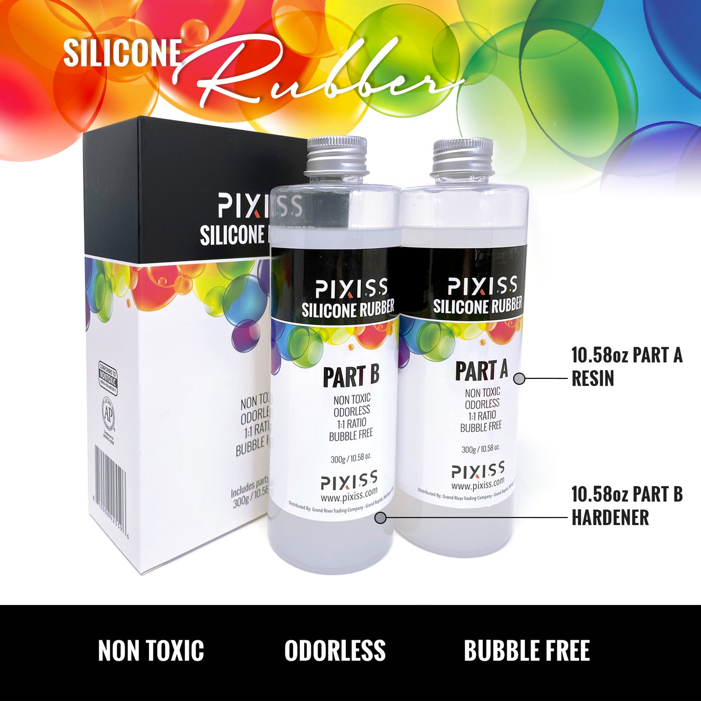 PIXISS Liquid Silicone Rubber For Mold Making - 21.16 oz. Kit