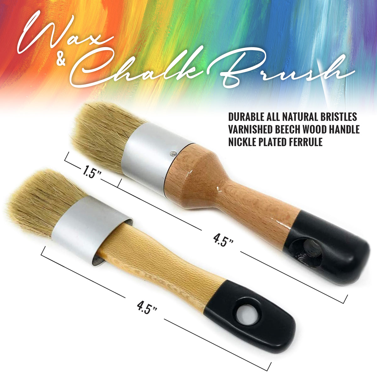Pixiss Wax & Chalk Brush Set 2 Pack — Grand River Art Supply