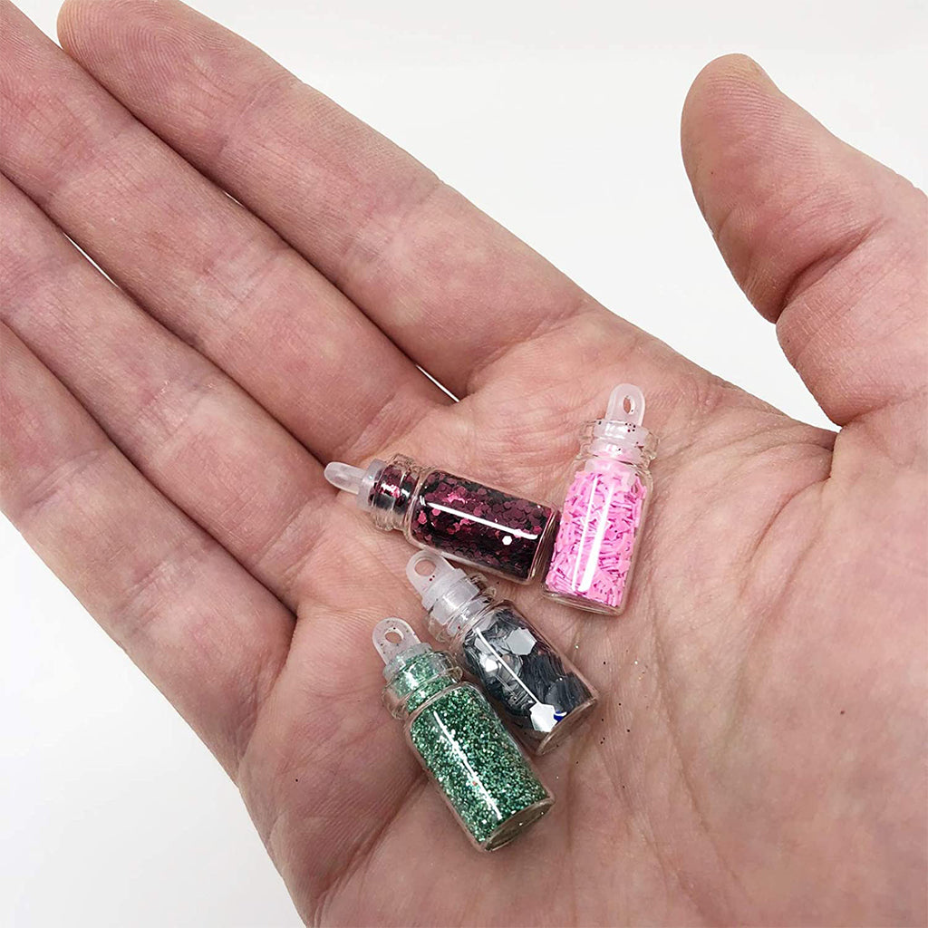 PIXISS Assorted Mini Glitter & Sequin Vials - 48PC