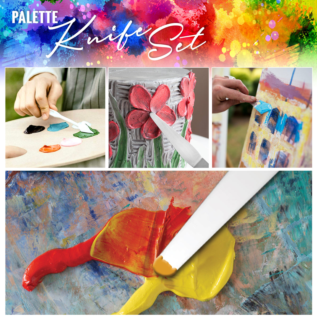 PIXISS Plastic Palette Knife Set 5PC Pixiss