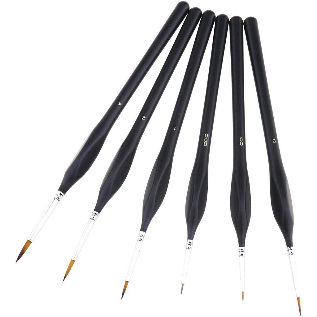 PIXISS Fine Tip Miniature Brushes - 6PC