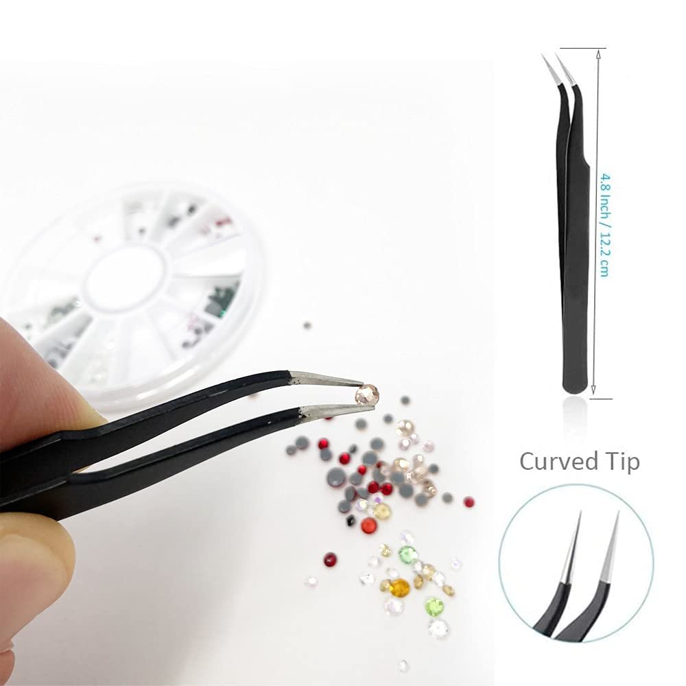 Jewel-It Embellishing Glue 2oz Fabric Glue and Adhesive with Pixiss Accessories Needle Tip Tweezers, and 2 Jewel Picker Pencils