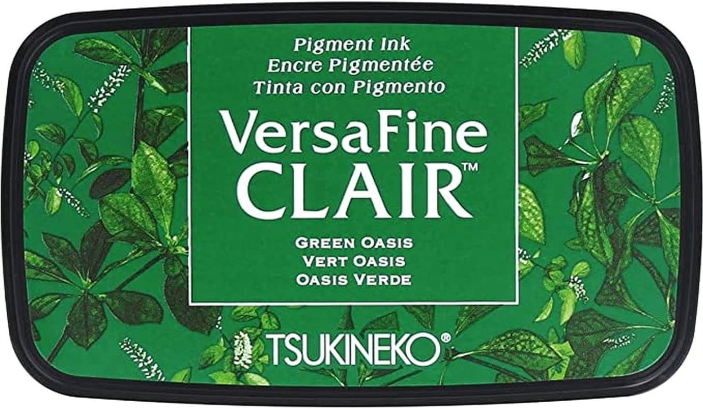 Tsukineko, VersaFine Clair, Full Size Ink Pad, Green Oasis