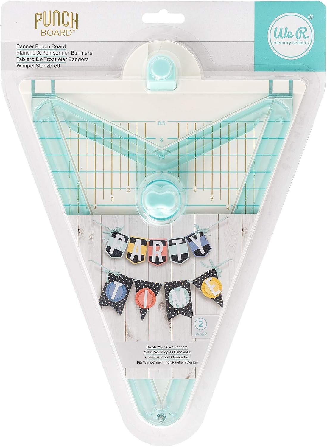 We R Memory Keepers Banner Punch Board, Craft Supplies Paper Punches for Crafting Paper Punches Paper Punches for Cardmaking Paper Puncher Shapes Banner Hole Punch Banner Card Punch