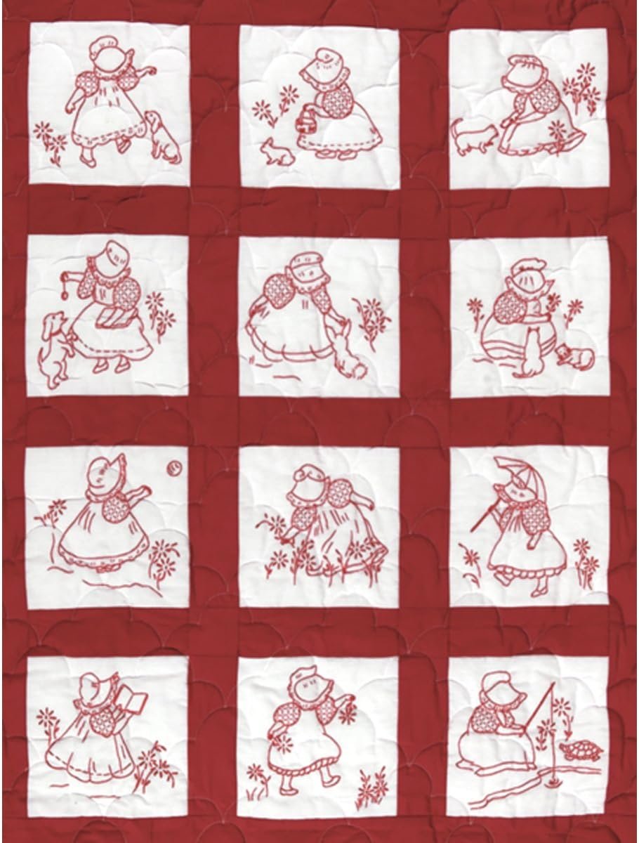 Jack Dempsey Stamped Nursery Quilt Blocks (9" X 9") 12 Per Package