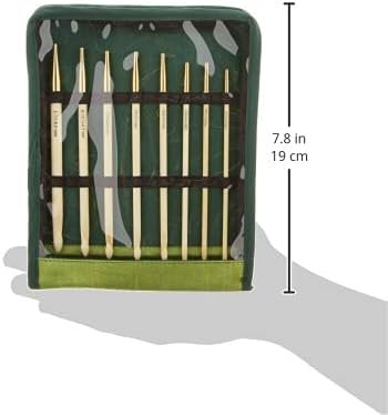 Knitter's Pride KP900586 Bamboo Interchangeable Tunisian Crochet Hook Set , Green