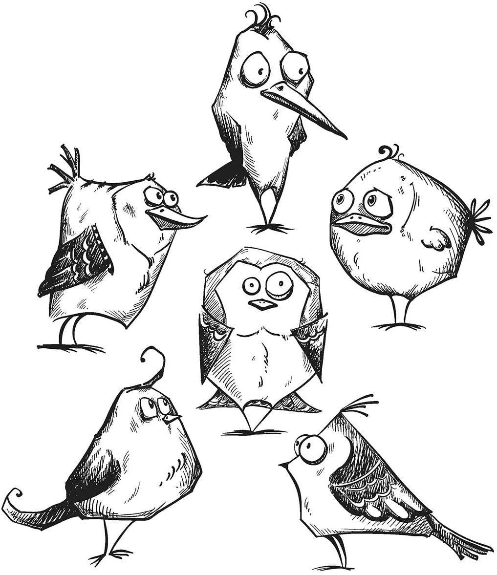 Stampers Anonymous Crazy Bird Mounted Stamp