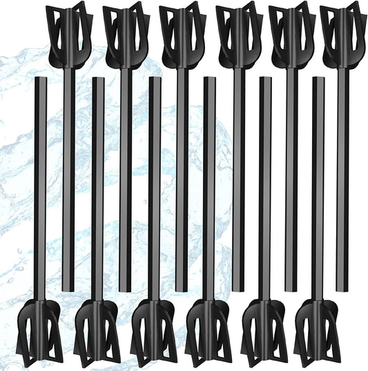 Resin Mixer Epoxy Mixer Paddles - 12 Plastic Pixiss Multipurpose Bidirectional Paint Stirrer for Drill Epoxy & Paint Mixer Drill Attachment - Paint Stirrers Epoxy Stirrer - Paint Mixer for Drill