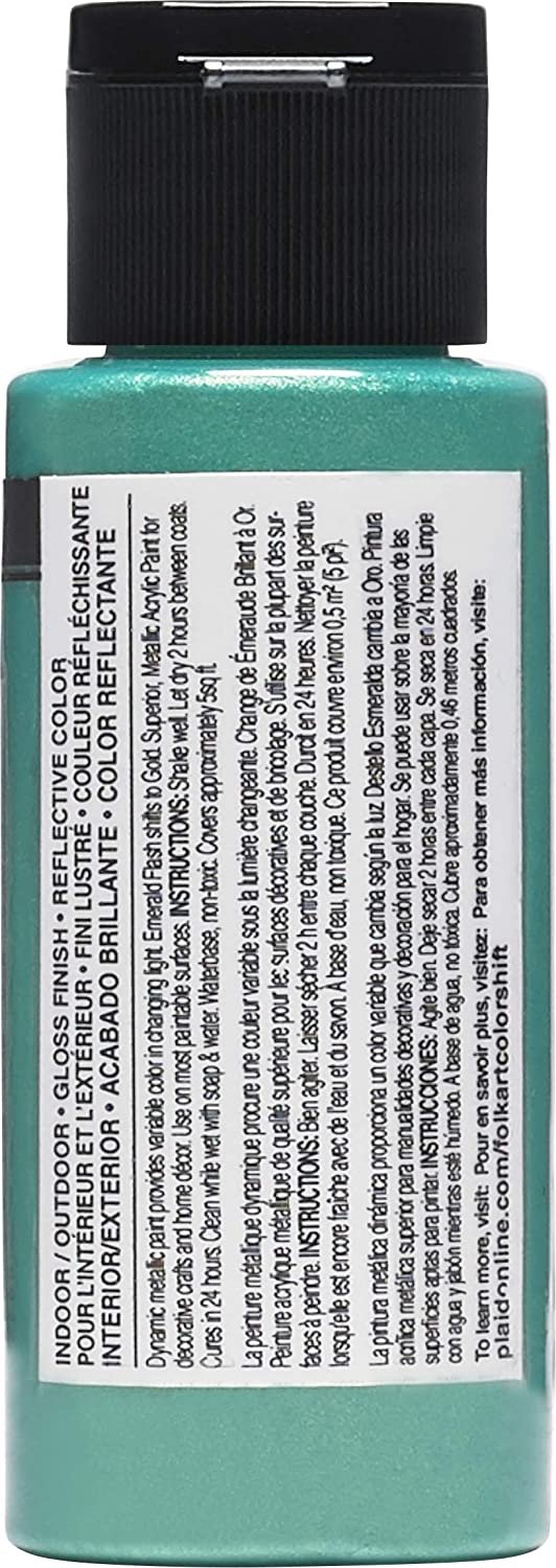 FolkArt Color Shift Paint, 2 Ounce, Emerald 2 Fl Oz