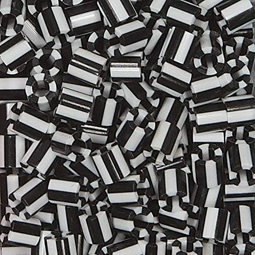 Perler Beads Fuse Beads for Crafts, 1000pcs, Striped Black and White