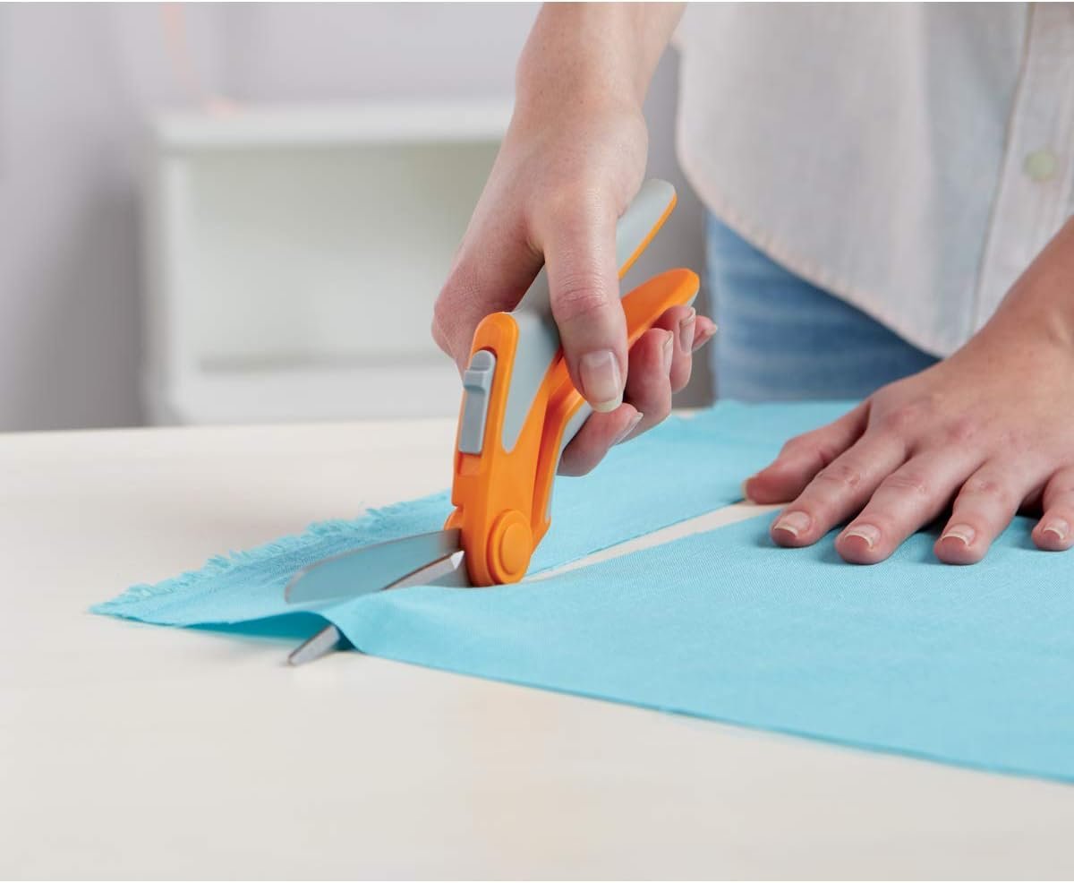 Fiskars 190850 8 Inch RazorEdge Easy Action Fabric Shears for Tabletop Cutting, Stainless-steel