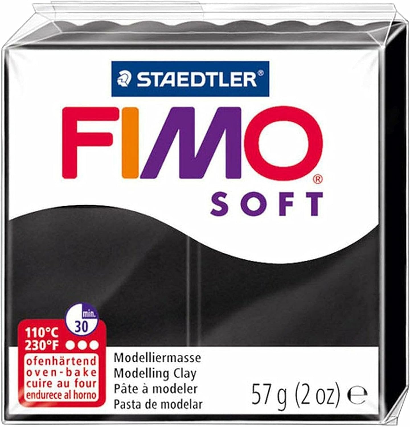 FIMO Soft Polymer Oven Modelling Clay - 57g - Set of 4 - Grey Tones