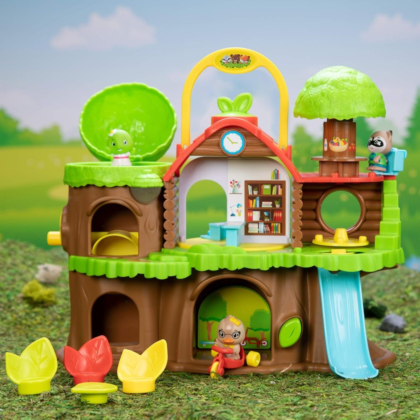 Fat Brain Toys Timber Tots Schoolhouse - Classic Imaginative Play for Ages 2+