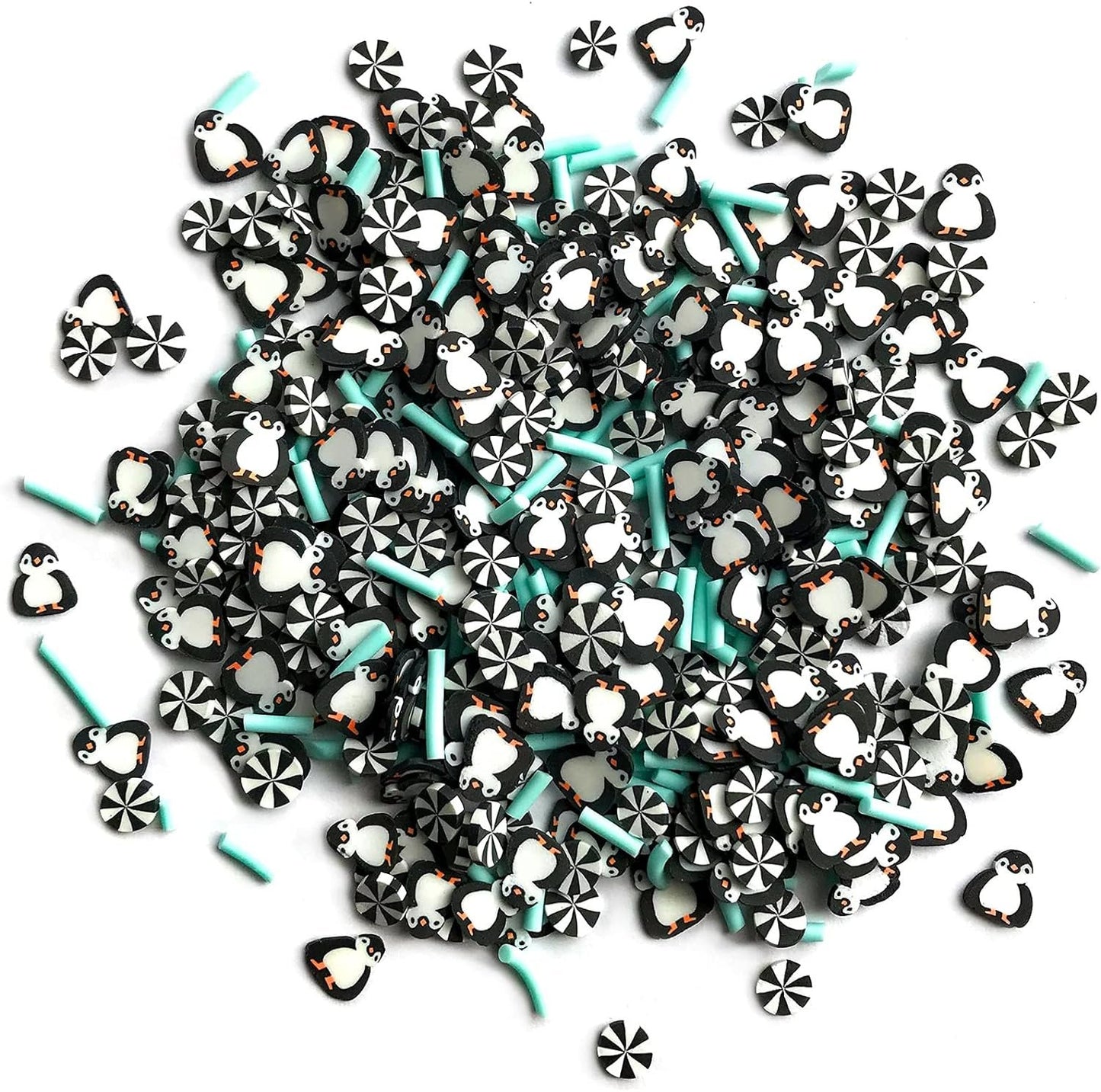 Buttons Galore SPRINKLETS EMBLLSMNT Penguins, Black, Blue