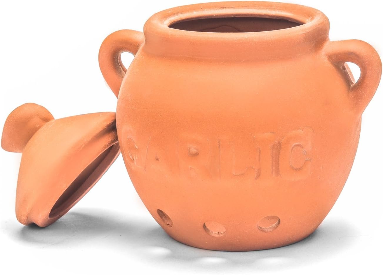 Fox Run Garlic Keeper, Terra Cotta, Red, 4.25 x 5.25 x 5.25 inches