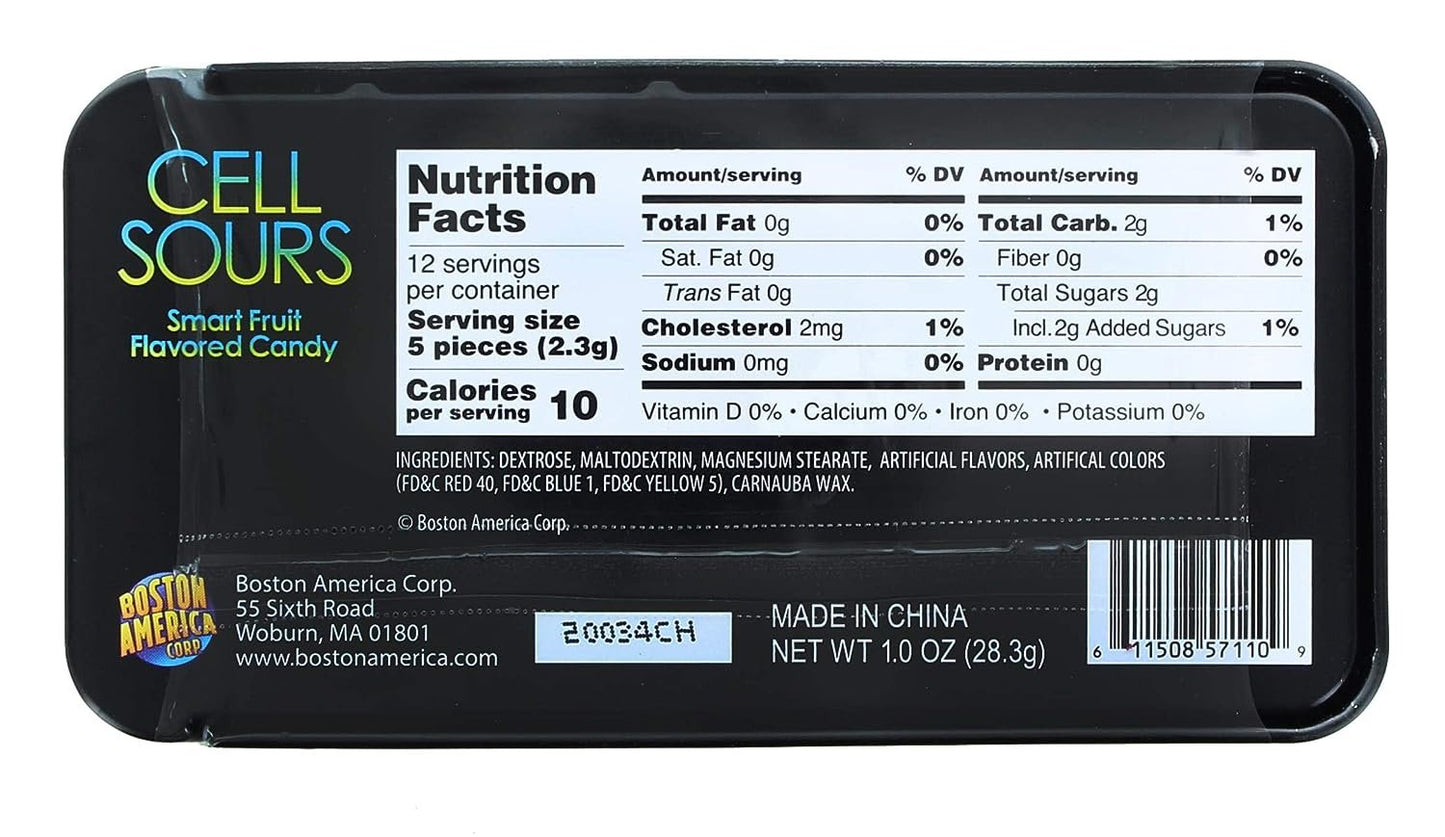 Cell Sours Candy Tin