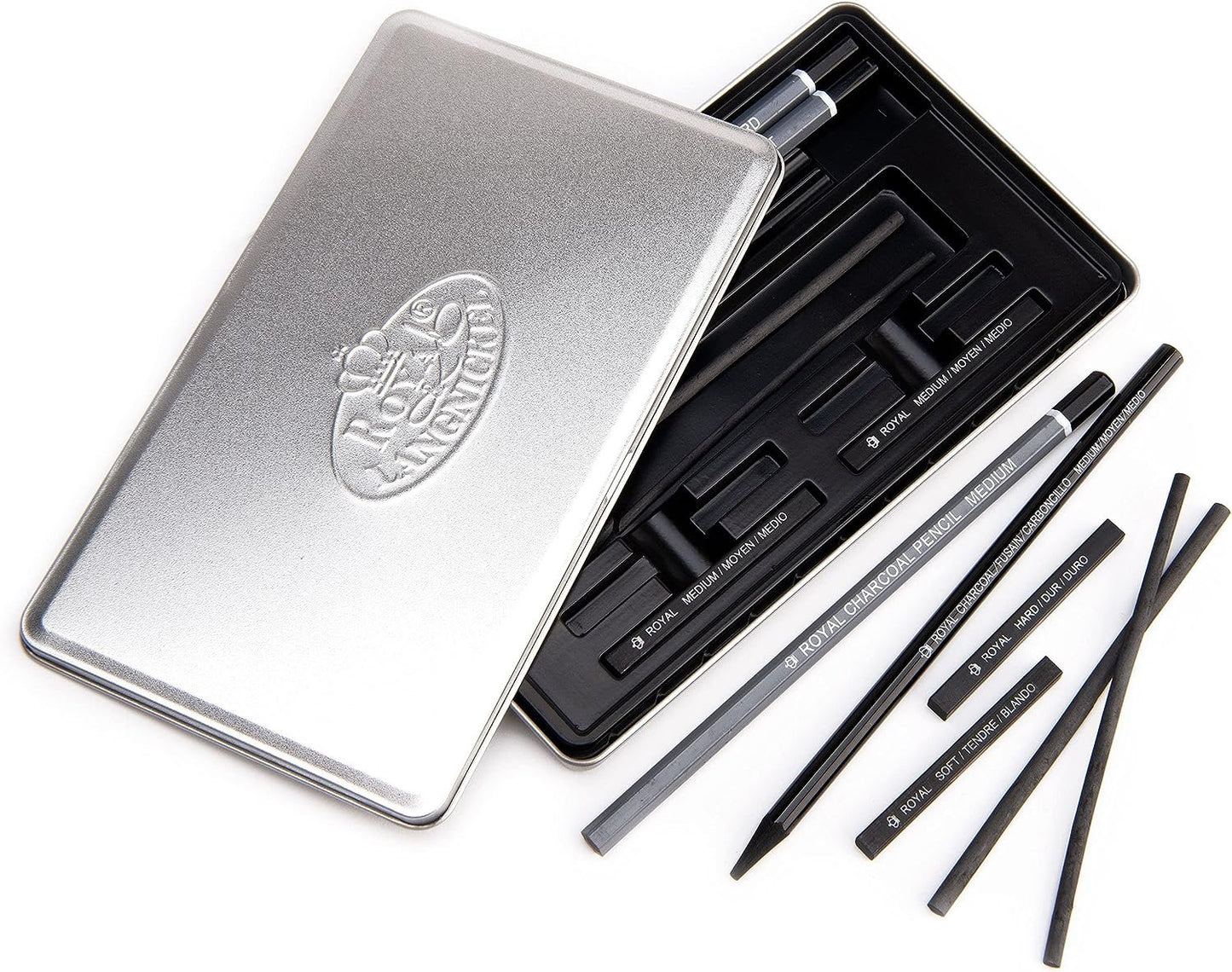 Royal & Langnickel RSET-ART2503 Small Tin Charcoal Drawing Art Set