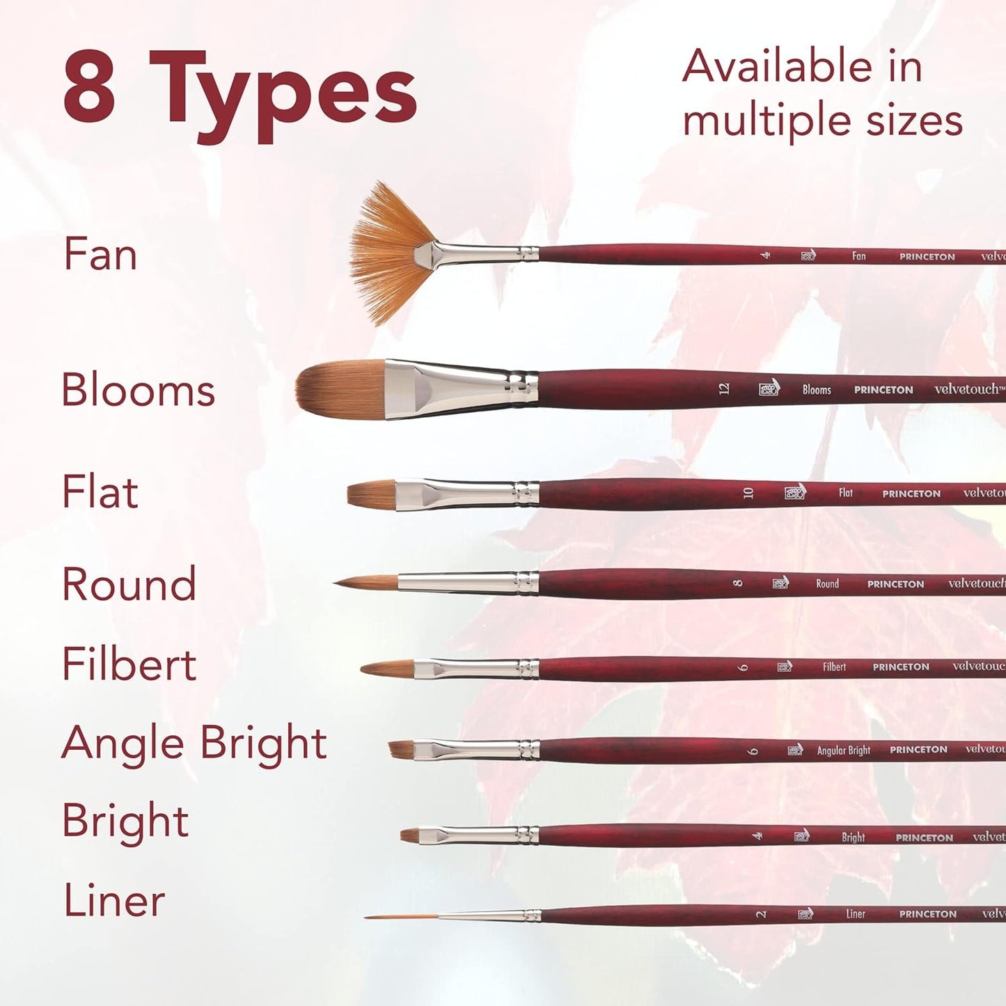 Princeton Velvetouch Jenna Rainey Blooms Brush, Long Handle, Size 12 - Professional Artist Brushes for Mixed Media, Acrylic, Oil