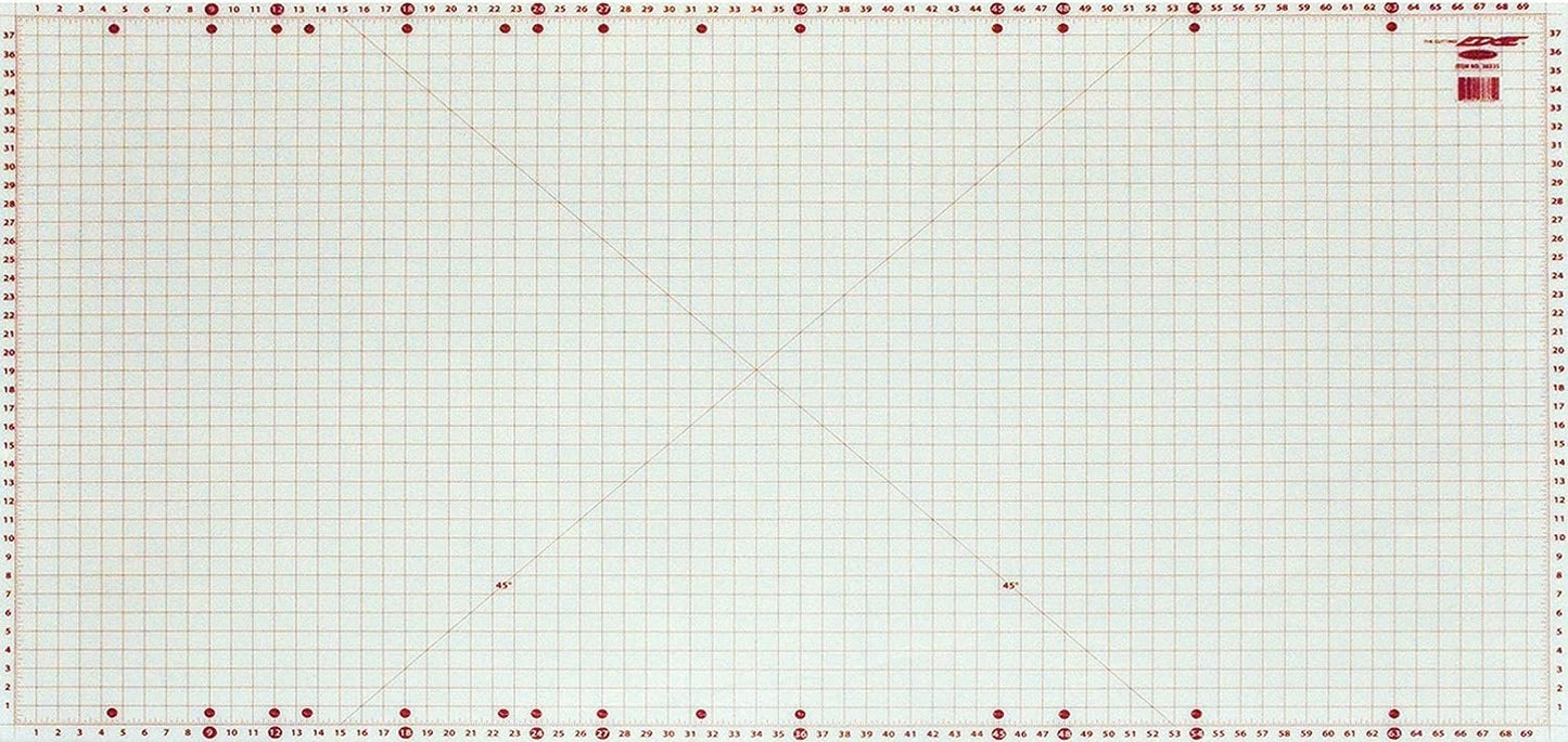 Sullivans Super, 72" Cutting mat, 40" x 72", White/Red