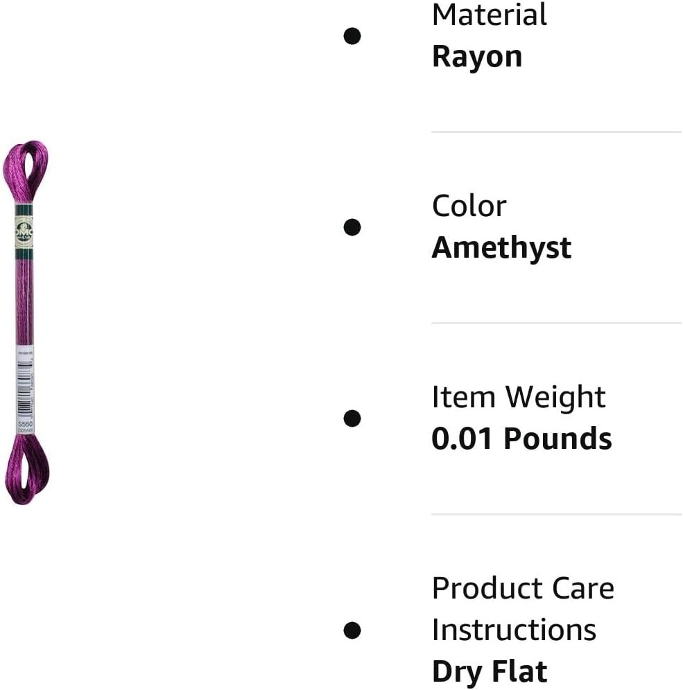 DMC 1008F-S550 Shiny Radiant Satin Floss, Amethyst, 8.7-Yard