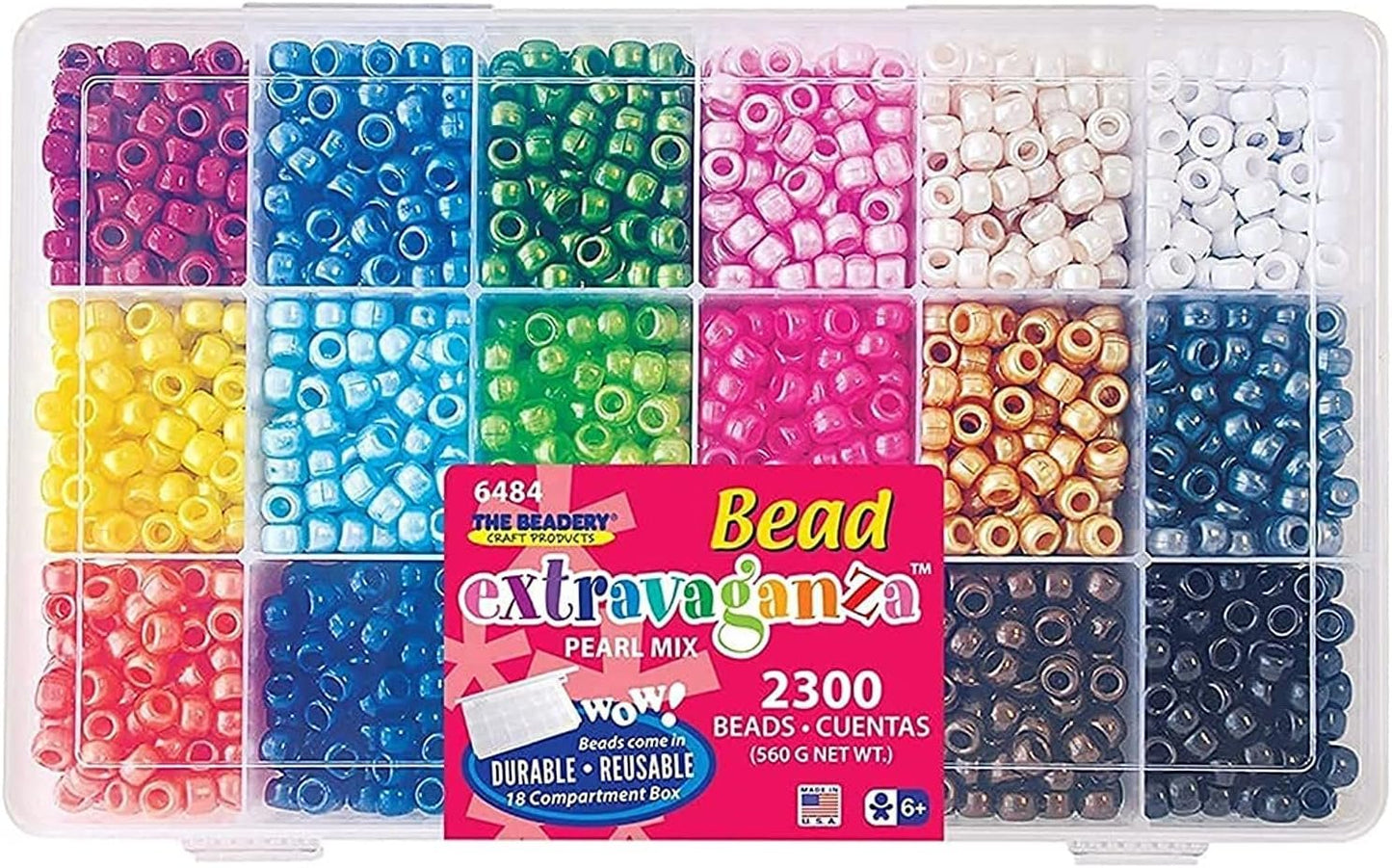The Beadery Bead Extravaganza Bead Box Kit 19.75oz, Pearl