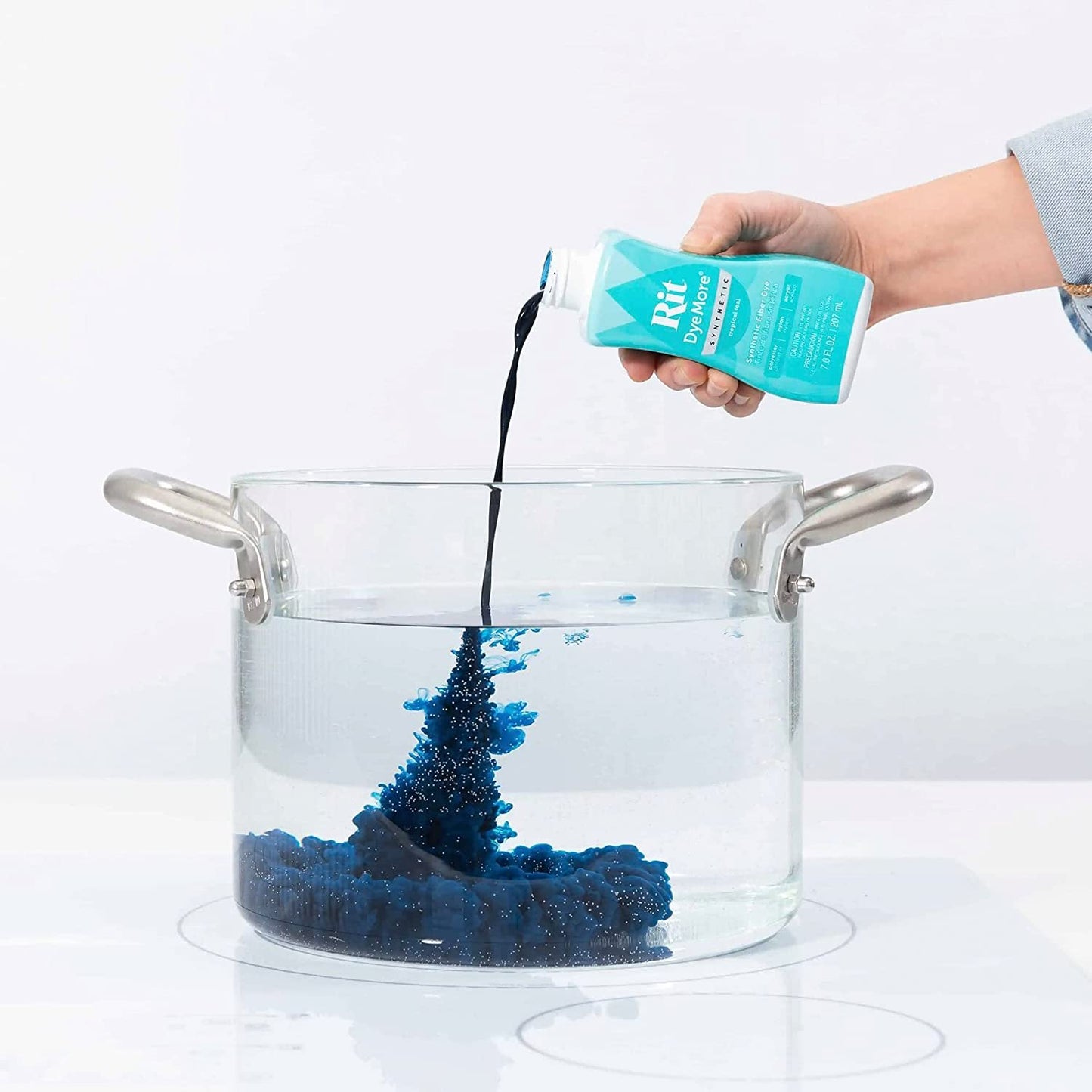 Synthetic Rit Dye More Liquid Fabric Dye - Ultimate Synthetic Rit Dye Accessories Kit - Available in Multiple Colors - 7 Ounces - Tropical Teal