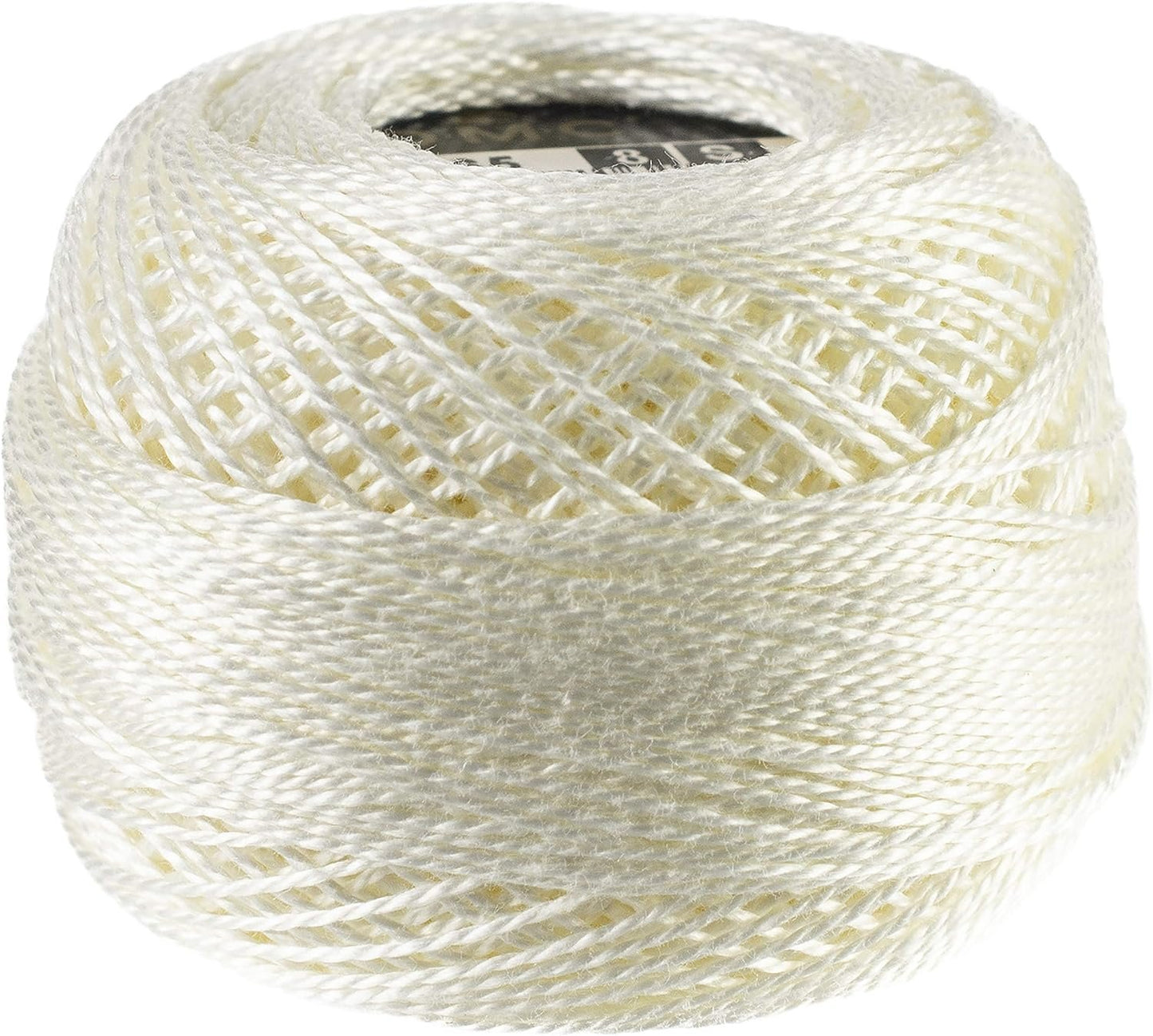 DMC Pearl Cotton Ball Size 8 87yd-Winter White