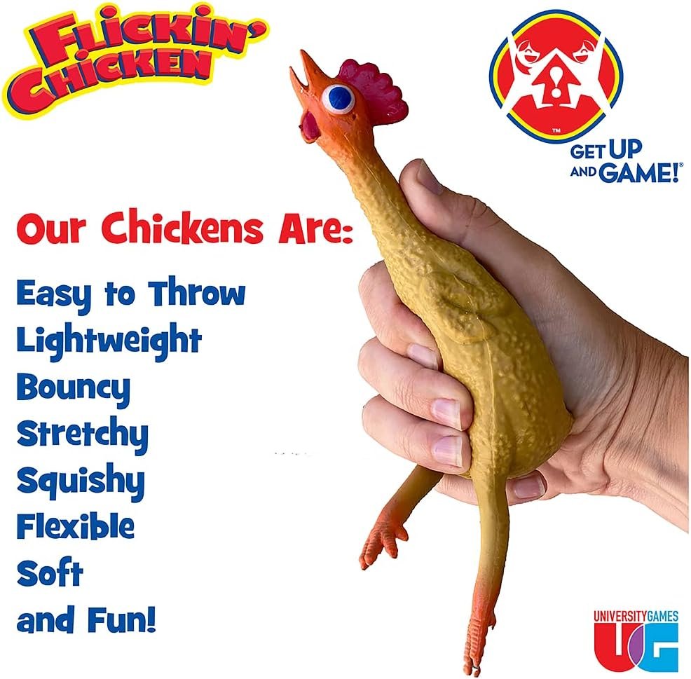University Games | Flickin Chicken Indoor Outdoor Target Toss Game, for 2 or More Players Ages 6 and Up