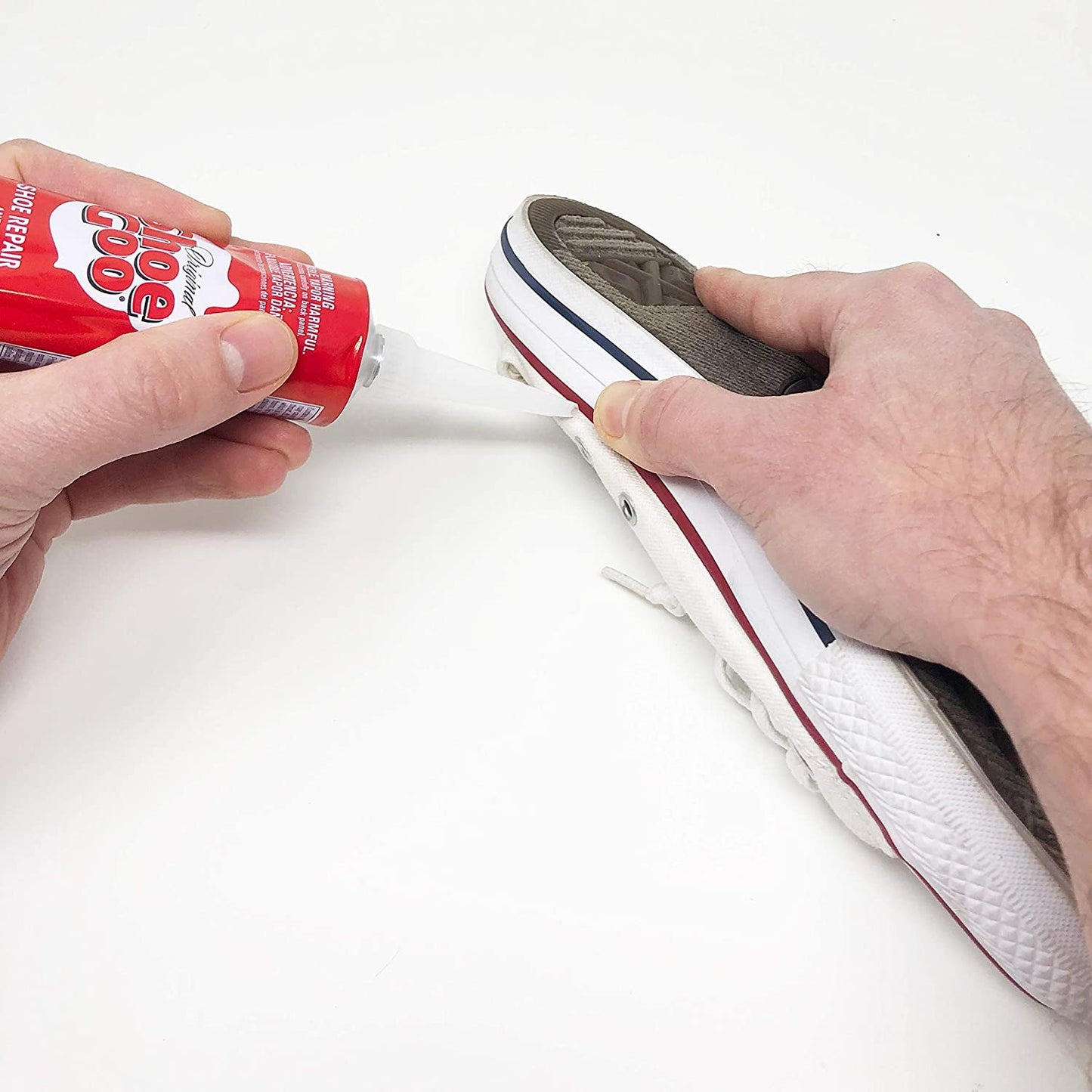 Shoe Goo Repair Adhesive for Fixing Worn Shoes or Boots, Clear, 3.7 Ounce (109.4mL), 4 Snip Tip Applicator Tips and Pixiss Spreader Tools Set.