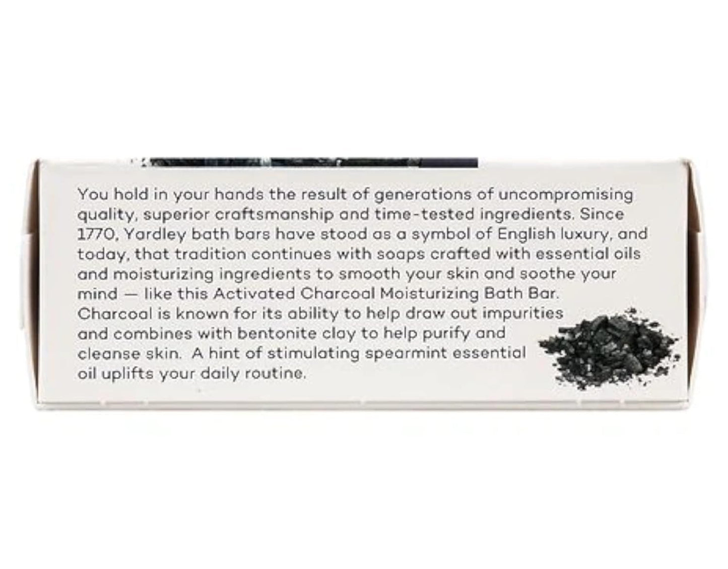 Yardley Activated Charcoal Bath Bar 4oz 3 Pack