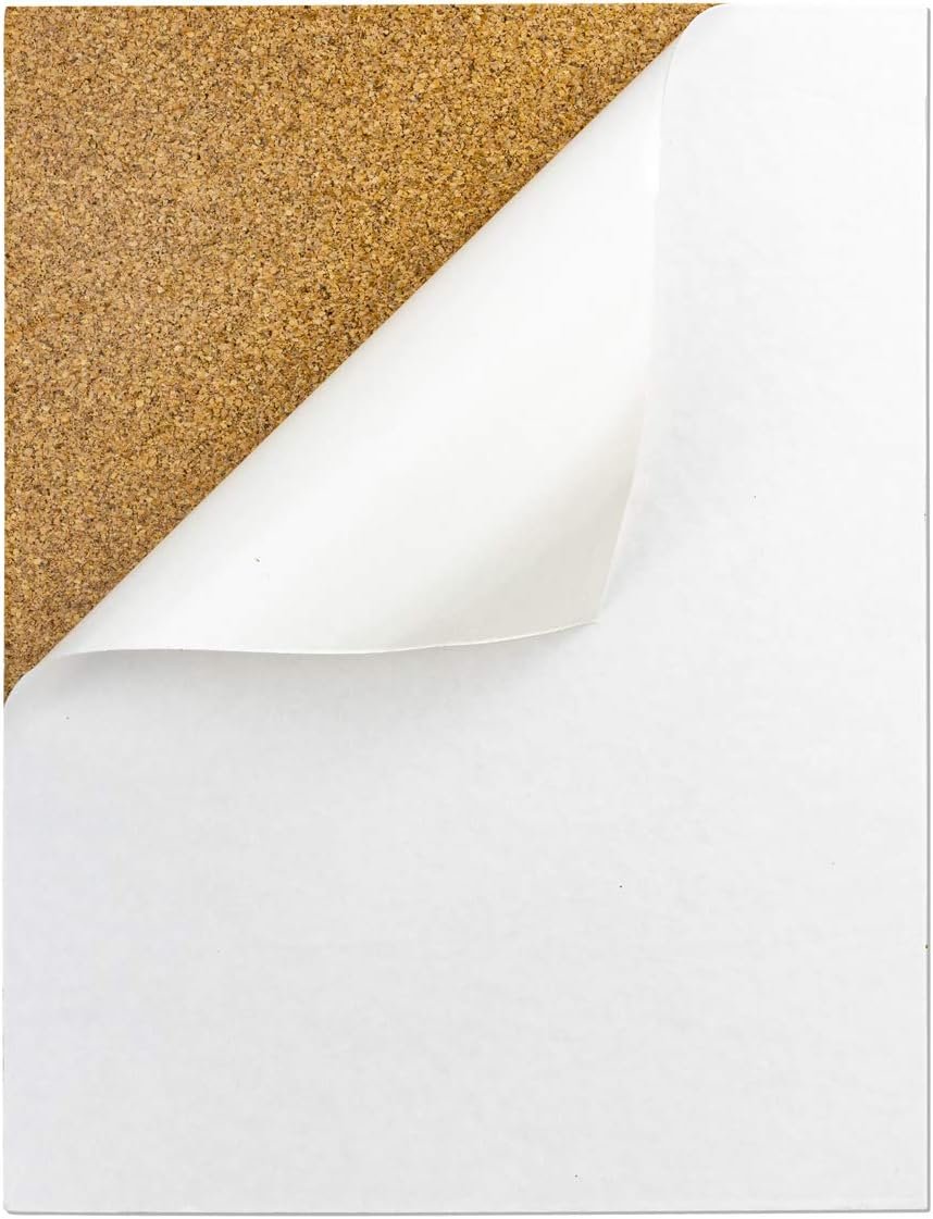 Hygloss Products Cork Sheets - 2 Mil Thick Corkboard Sheets - 8.5 x 11 Inches