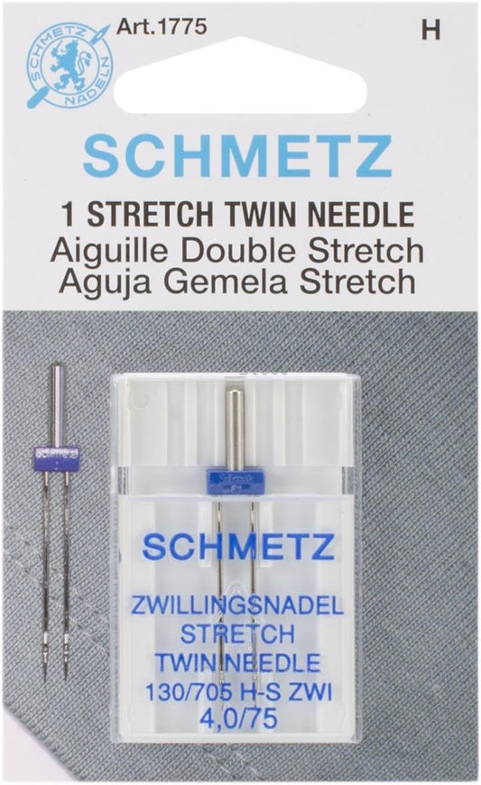 SCHMETZ Euro-Notions Twin Stretch Machine Needle, 4/75-Inch